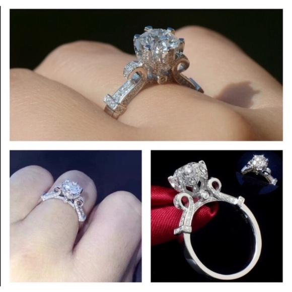 STERLING SILVER 3 CTW RING - Picture 1 of 9